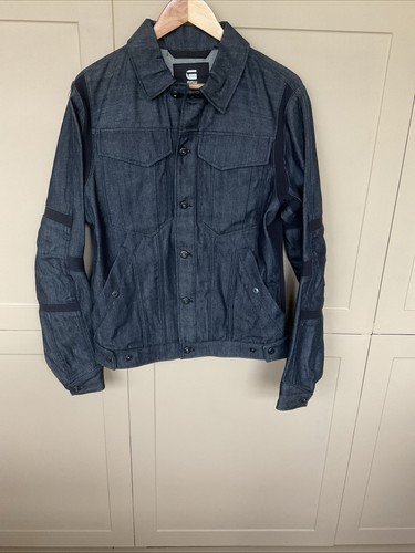Star men denim jacket - denim, dark