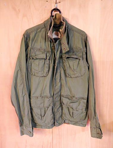 Star raw mens green - green, military