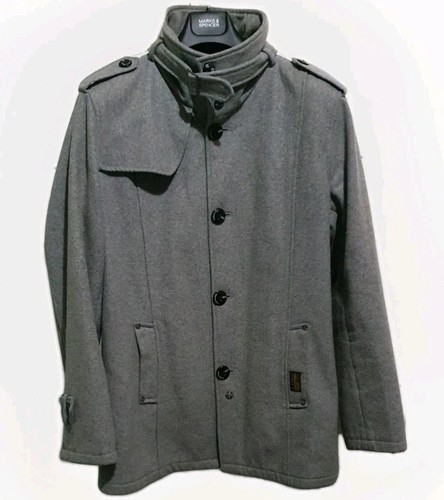 Star raw coat jacket grey - coat,