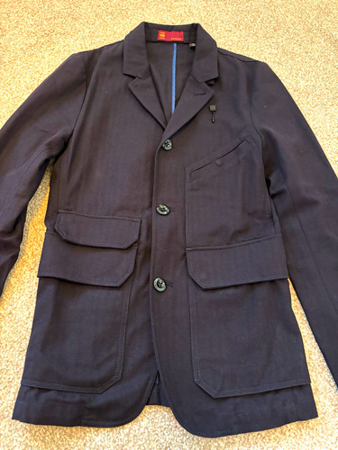 Star raw black herringbone - black,